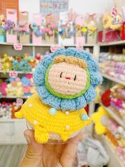 Đế Donut Lúc Lắc Hoa Xanh Dương