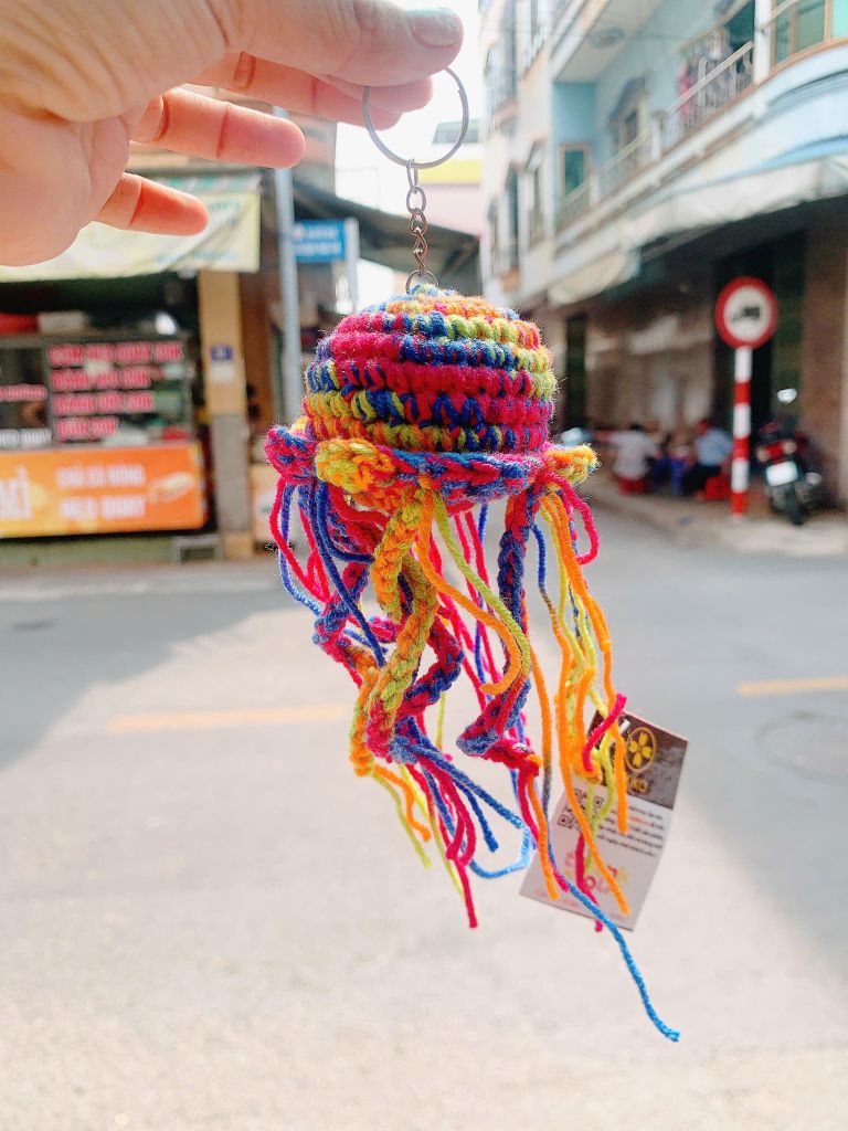 Móc Khóa Con Sứa Cầu Vòng