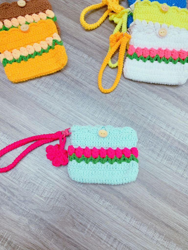 Ví Tiền Họa Tiết Hoa Tulip Mini