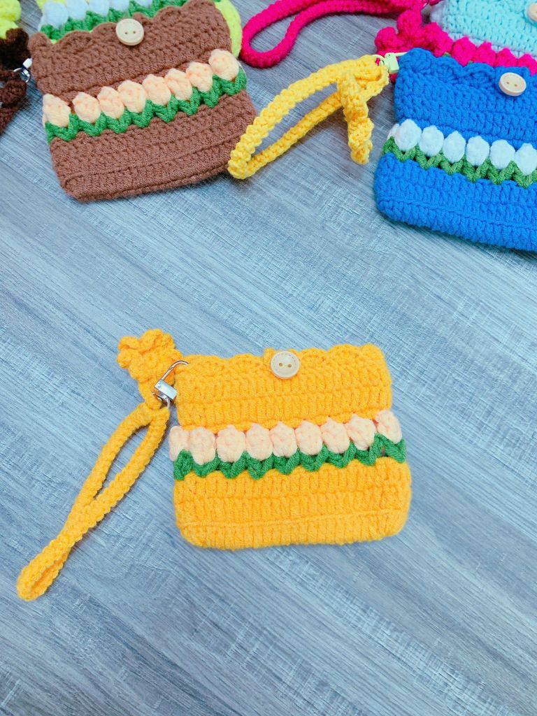 Ví Tiền Họa Tiết Hoa Tulip Mini