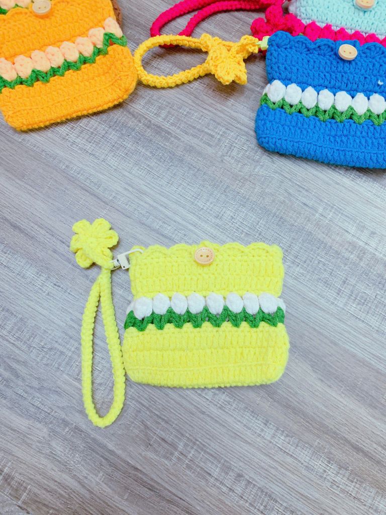 Ví Tiền Họa Tiết Hoa Tulip Mini