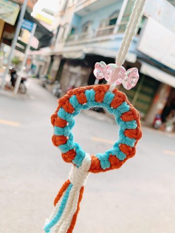 Macrame Móc Khóa Tròn Mẫu 01