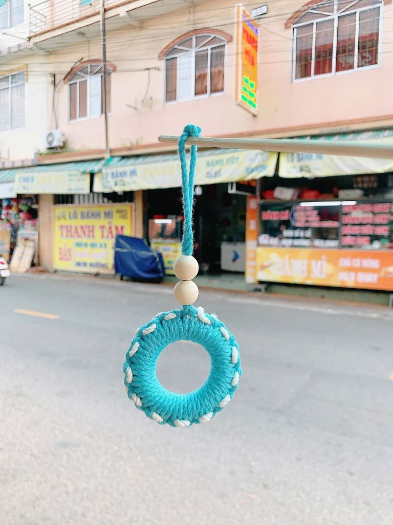 Macrame Móc Khóa Tròn Mẫu 4