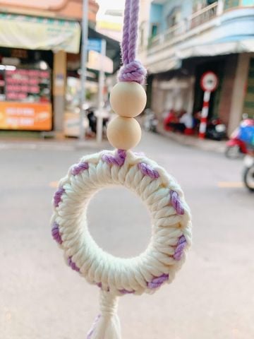 Macrame Móc Khóa Tròn Mẫu 5