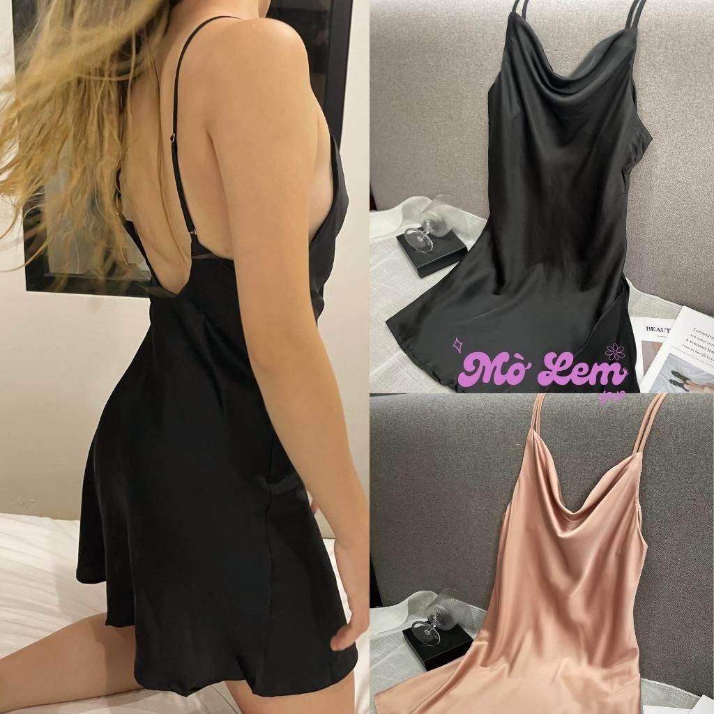 Váy ngủ dây cao cấp lụa satin 262p 2076