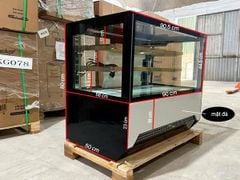 Tủ bánh kem mini để bàn kính vuông  90cm