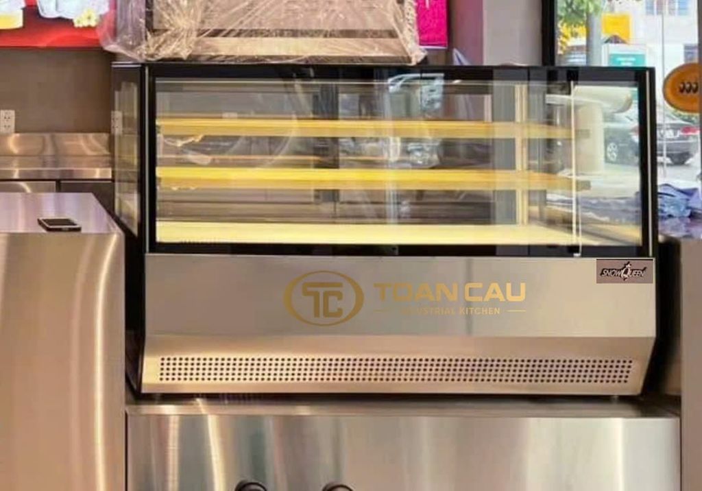 Tủ bánh kem để bàn 1200mm kính vuông
