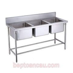 Chậu rửa ba inox công nghiệp