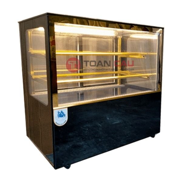 Tủ bánh kem mini để bàn kính vuông 70cm