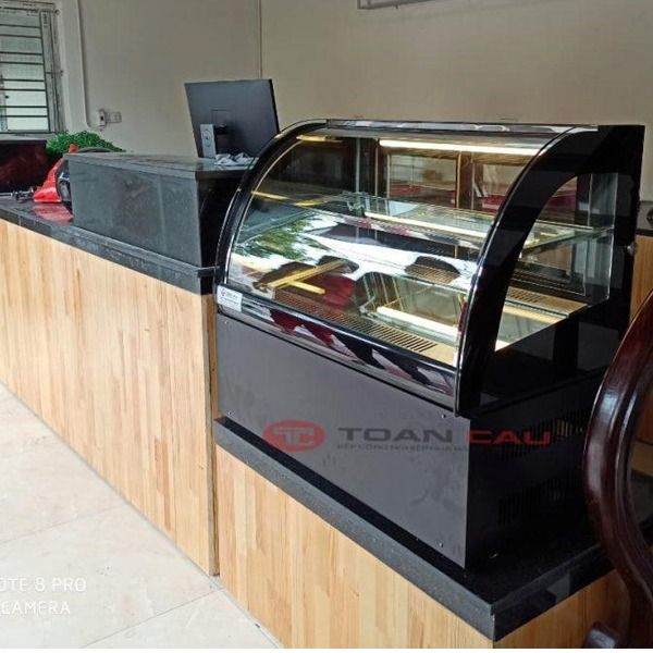 Tủ bánh kem mini để bàn kính cong Snow Queen 90cm ( phòng điều hòa)