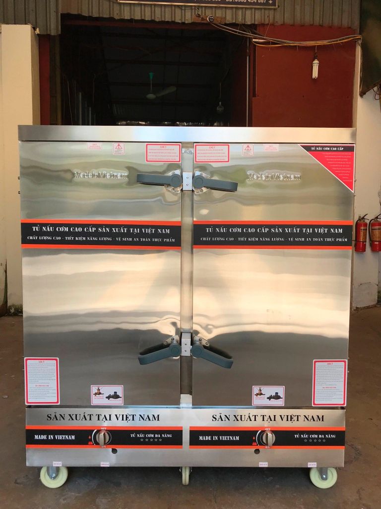 Tủ nấu cơm 24 khay dùng Gas (nấu 80~100kg gạo/lần)