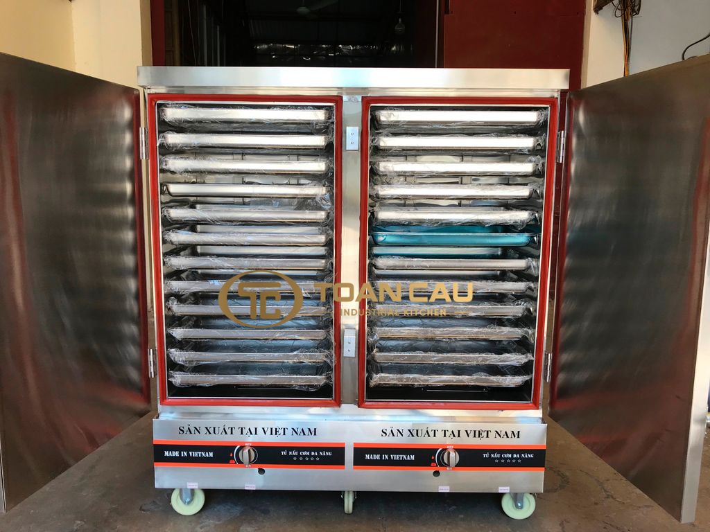 Tủ nấu cơm 24 khay dùng Gas (nấu 80~100kg gạo/lần)