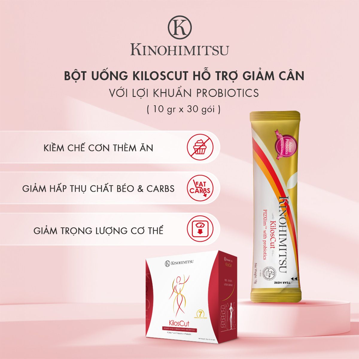  Kinohimitsu Kiloscut 10G | BỘT UỐNG GIẢM CÂN VÀ GIẢM MỠ NỘI TẠNG CAO CẤP 