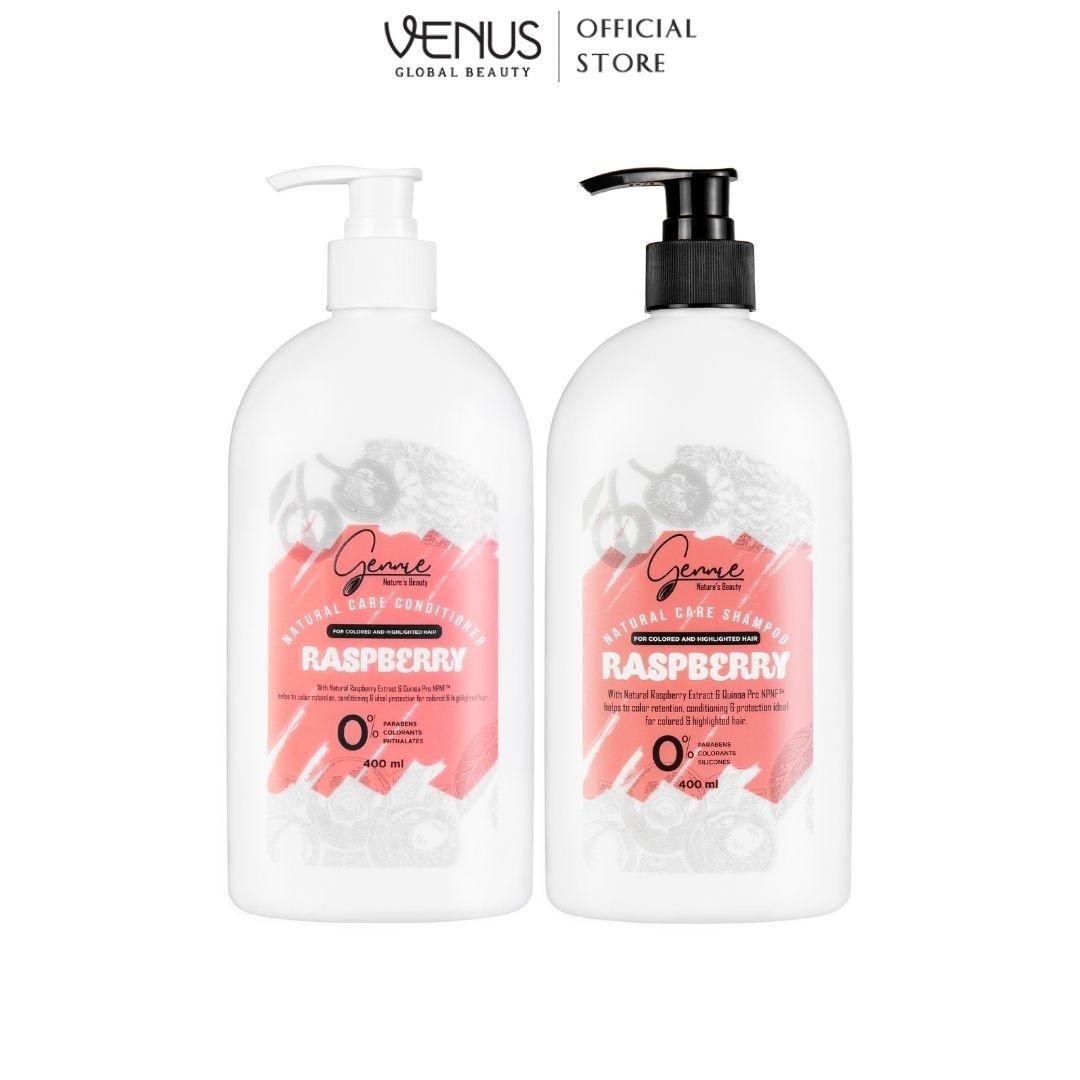 Dầu gội Gennie Natural Care Shampoo - Raspberry for Colored & Highligh – Venus Global Beauty Dầu gội Gennie Natural Care Shampoo - Raspberry for Colored & Highligh – Venus Global Beauty