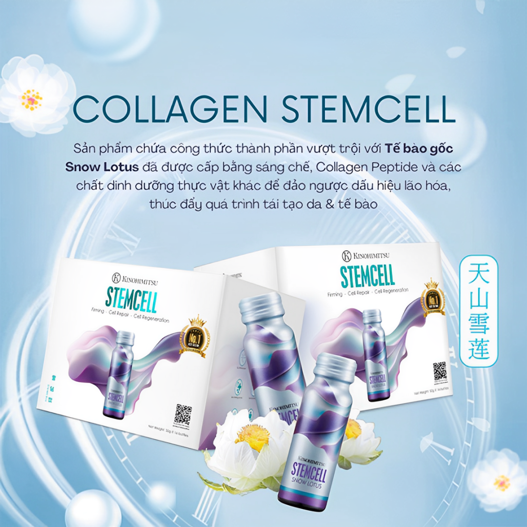  Kinohimitsu Stemcell 50G | NƯỚC UỐNG TRẺ HOÁ, TÁI TẠO DA TỪ TẾ BÀO GỐC 
