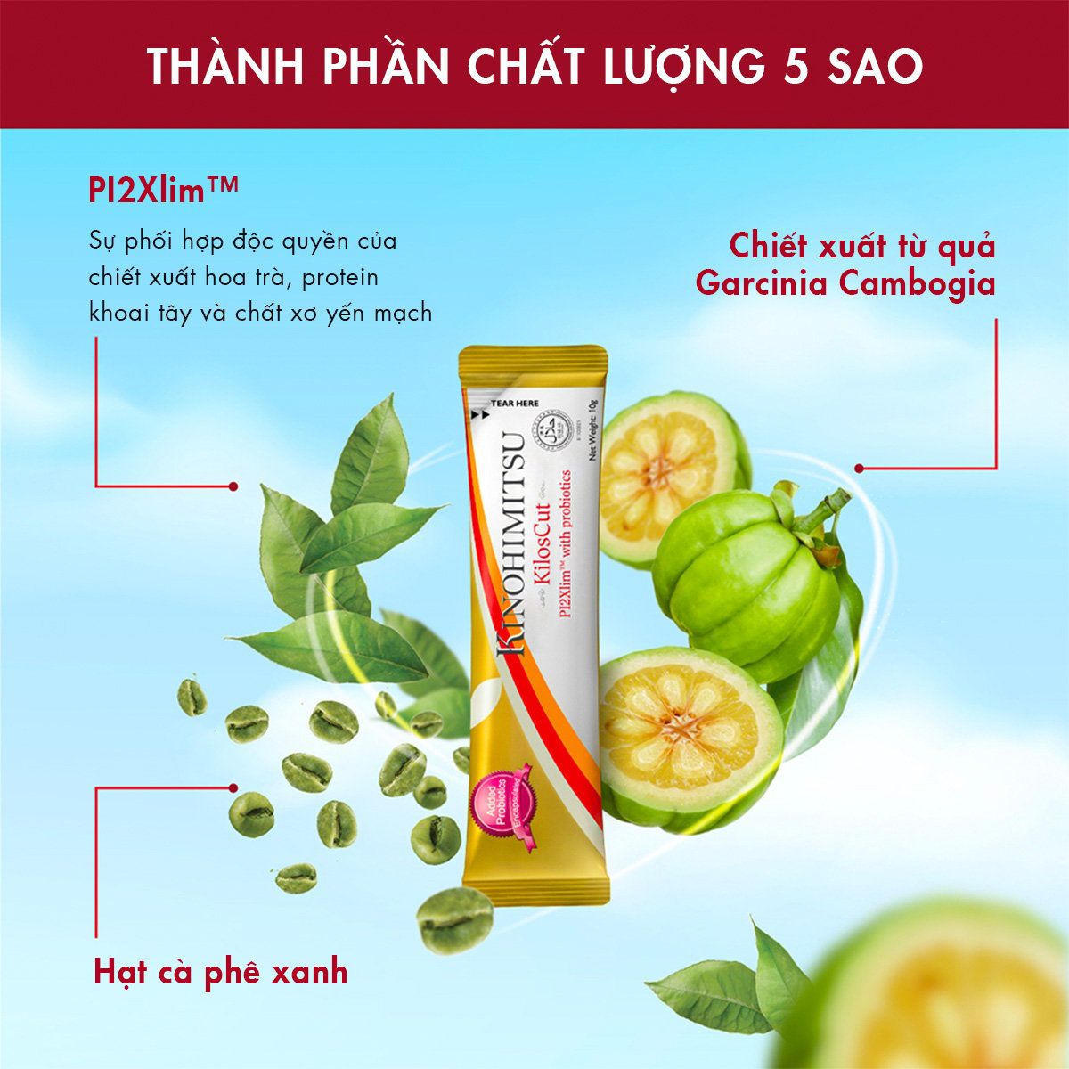  Kinohimitsu Kiloscut 10G | BỘT UỐNG GIẢM CÂN VÀ GIẢM MỠ NỘI TẠNG CAO CẤP 