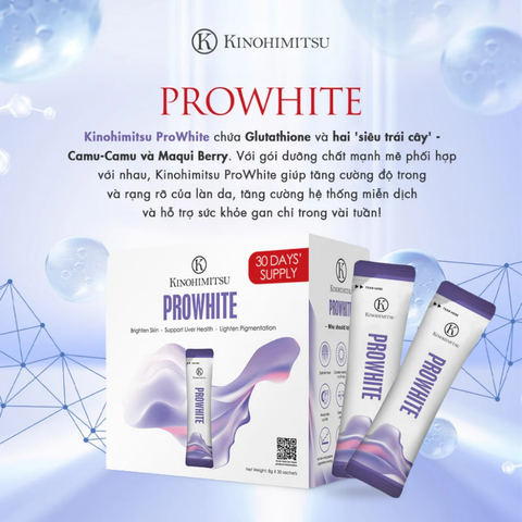bột uống trắng da glutathione Kinohimitsu Prowhite 8G If I had to