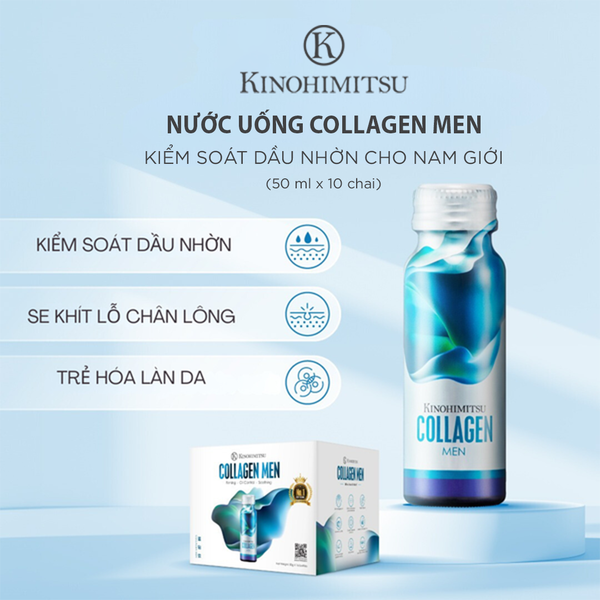  Kinohimitsu Collagen Men 50G | NƯỚC UỐNG ĐẸP DA , KIỂM SOÁT DẦU CHO NAM 