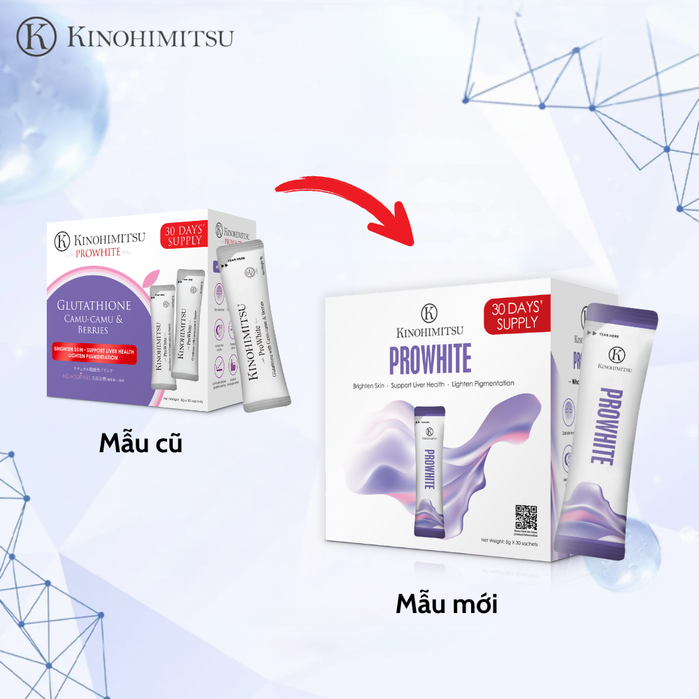  Kinohimitsu Prowhite 8G | BỘT UỐNG TRẮNG DA, CẢI THIÊN ĐỐM NÂU, DA XỈN MÀU 