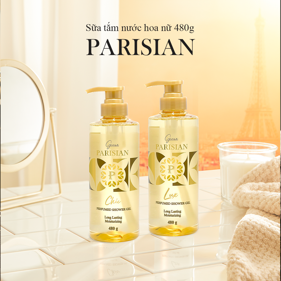  Sữa tắm Nước hoa Nữ Gennie Parisian 480ml hương thơm sang trọng, quyến rũ 