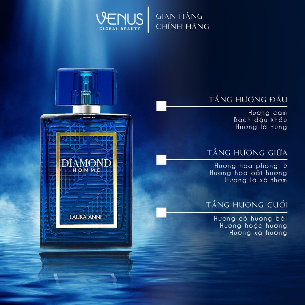  Nước hoa Nam Diamond Homme Dark Blue 45ml 