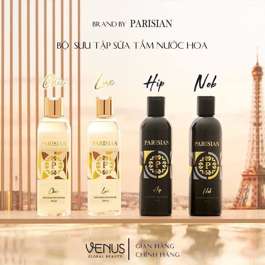  Bộ Đôi Sữa Tắm Parisian Nữ Chic - Lux 265ml 