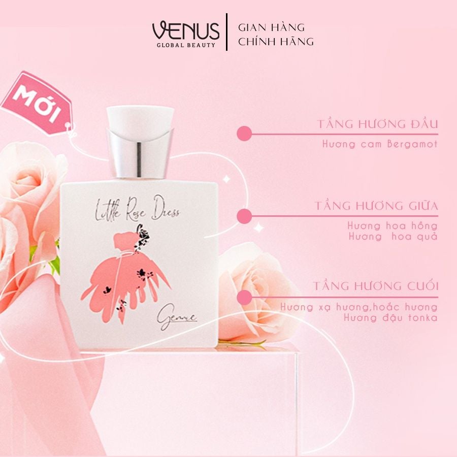  Bộ đôi Nước hoa Nữ Gennie Little Rose + Black Dress 50ml 