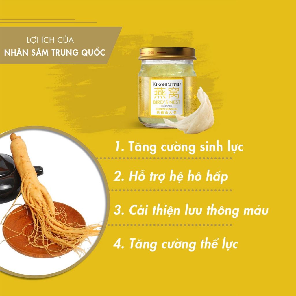  Nước yến Nhân Sâm 75G | NƯỚC YẾN THƯỢNG HẠNG TĂNG CƯỜNG TRÍ NHỚ,  TĂNG SINH LỰC 