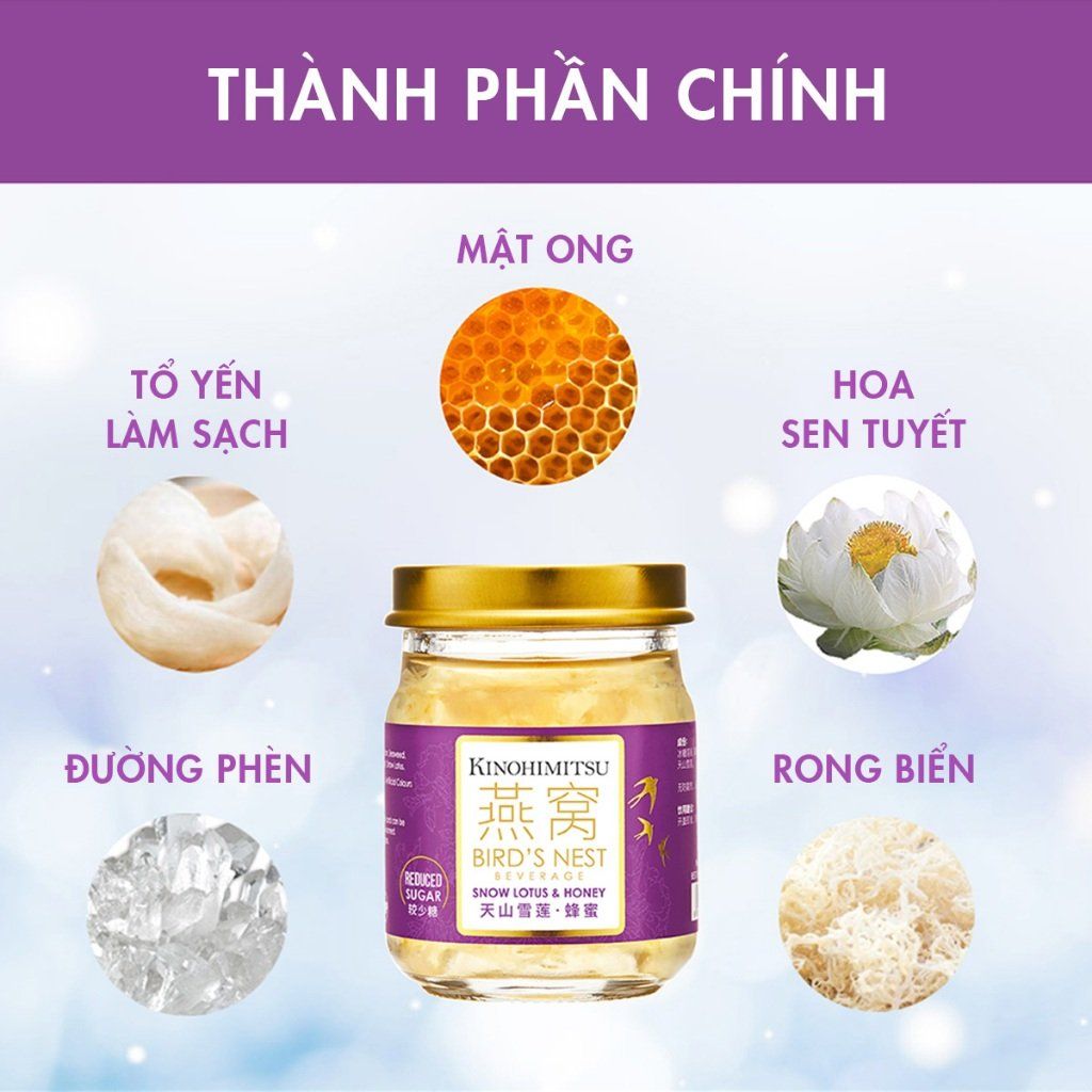  Nước yến Tuyết Liên và Mật Ong 75G | NƯỚC YẾN THƯỢNG HẠNG CHỐNG LÃO HOÁ , TRƯỜNG THỌ 