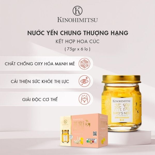  Nước yến Hoa cúc cao cấp 75G | NƯỚC YẾN THƯỢNG HẠNG  CẢI THIỆN THỊ LỰC, GIẢI ĐỘC 