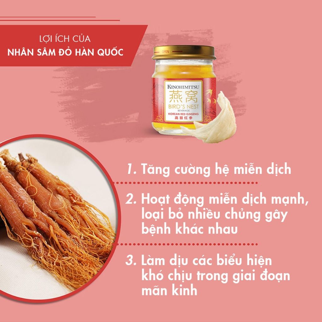  Nước yến Nhân Sâm 75G | NƯỚC YẾN THƯỢNG HẠNG TĂNG CƯỜNG TRÍ NHỚ,  TĂNG SINH LỰC 
