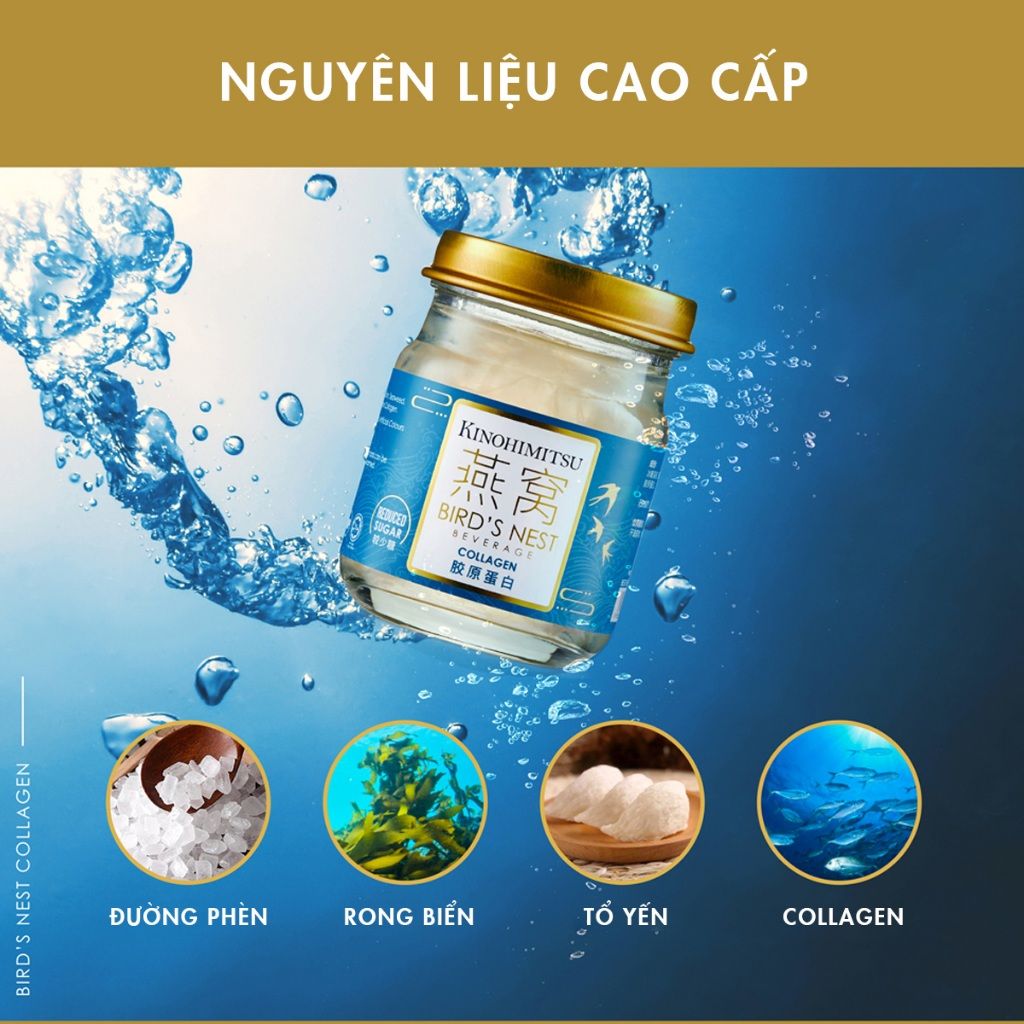  Nước yến Collagen Biển Sâu cao cấp 75G | NƯỚC YẾN THƯỢNG HẠNG  ĐẸP DA , CẢI THIỆN HÔ HẤP 