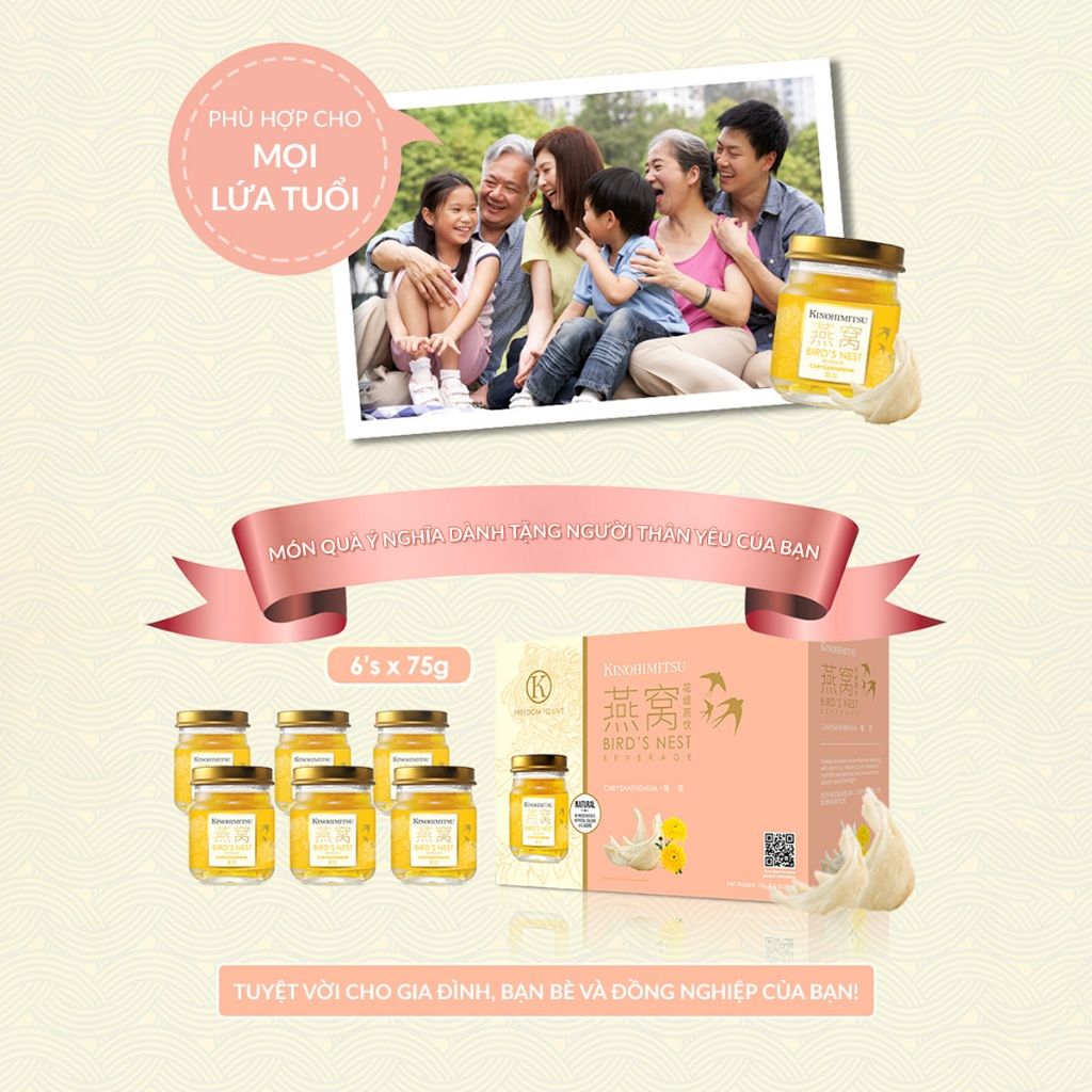  Nước yến Hoa cúc cao cấp 75G | NƯỚC YẾN THƯỢNG HẠNG  CẢI THIỆN THỊ LỰC, GIẢI ĐỘC 