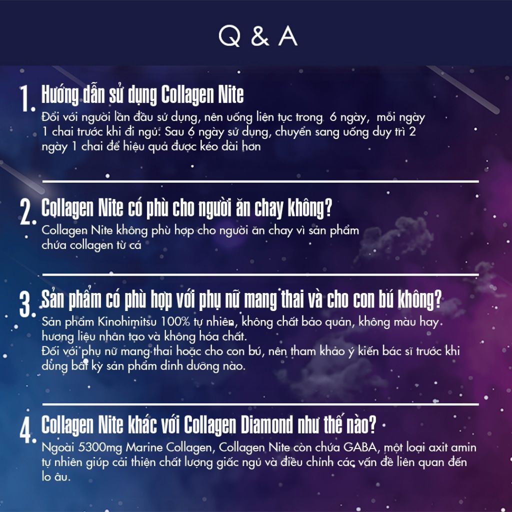  Kinohimitsu Collagen Nite 50G | NƯỚC UỐNG CHỐNG LÃO HOÁ , GIÚP NGỦ NGON 