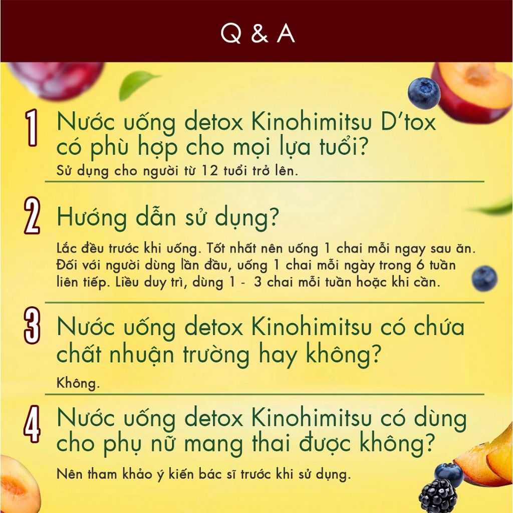  Kinohimitsu D'tox Plum Juice 30G | NƯỚC UỐNG THẢI ĐỘC ,TĂNG CƯỜNG MIỄN DỊCH 