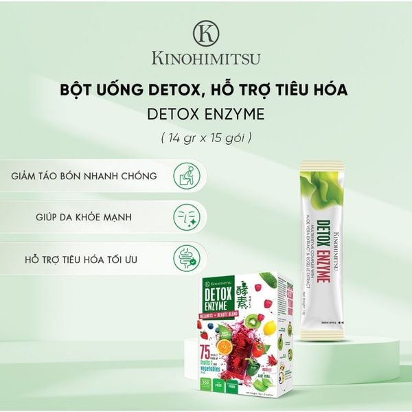  Kinohimitsu Detox Enzyme 14G | BỘT UỐNG THẢI ĐỘC , KIỂM SOÁT CÂN NẶNG 
