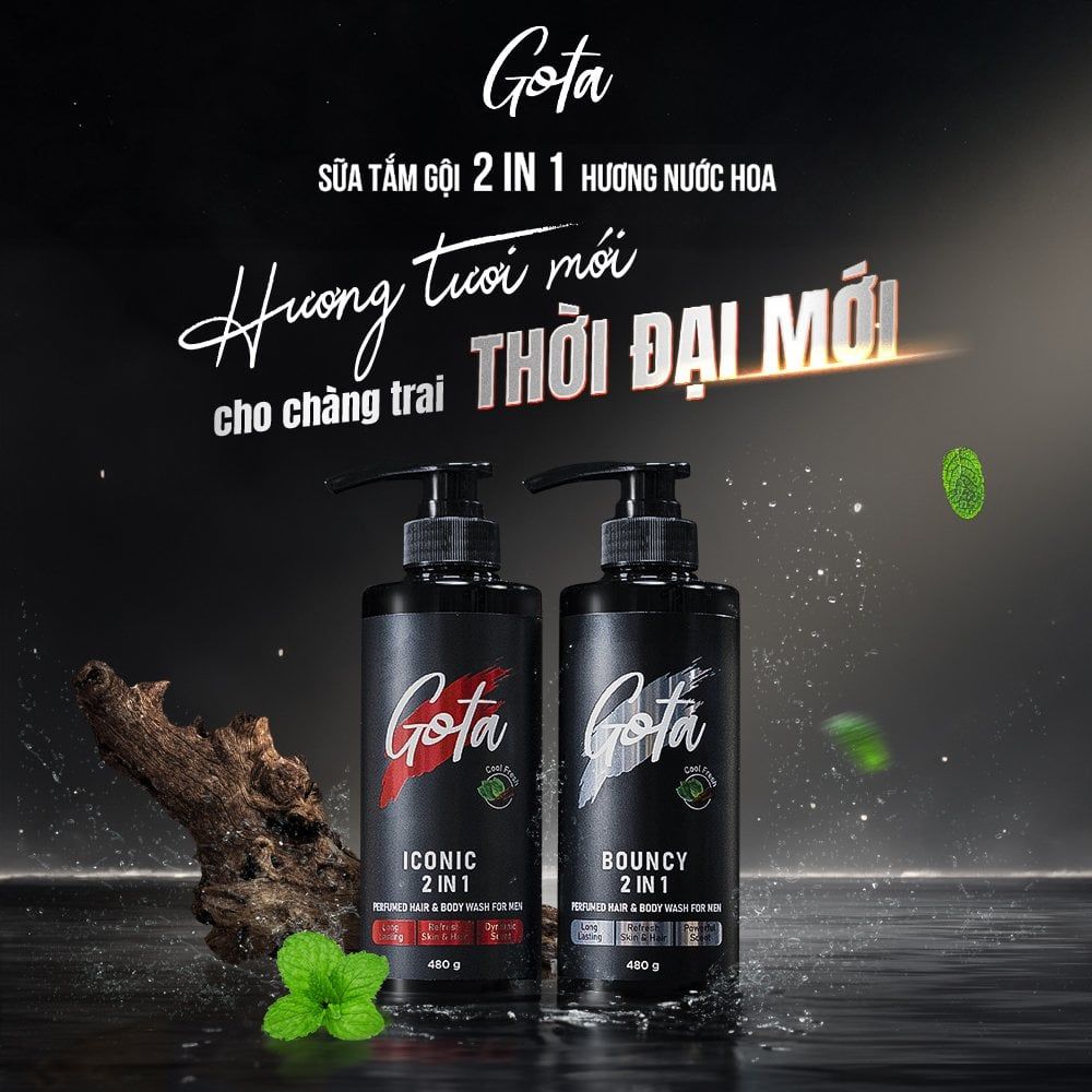  Sữa tắm - gội 2in1 hương nước hoa Gota 480ml 