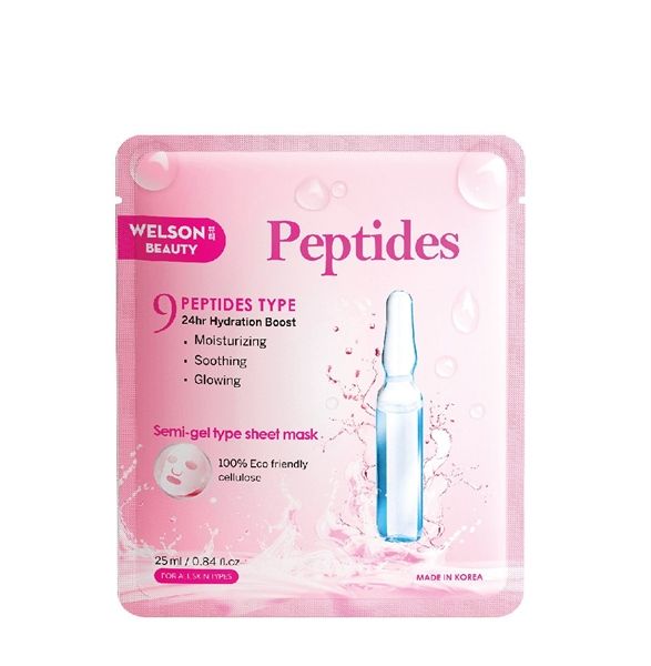  Mặt Nạ Cấp Ẩm Welson Beauty Peptides Hộp 