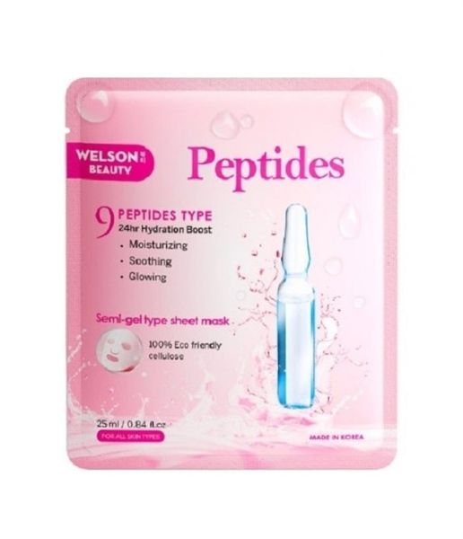  Mặt Nạ Cấp Ẩm Welson Beauty Peptides Hộp 5 miếng 