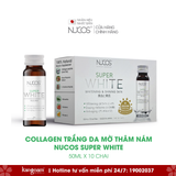  (+Ưu Đãi) Nước Uống Collagen Dưỡng Da Trắng Sáng Nucos Super White Hộp 10 Chai 