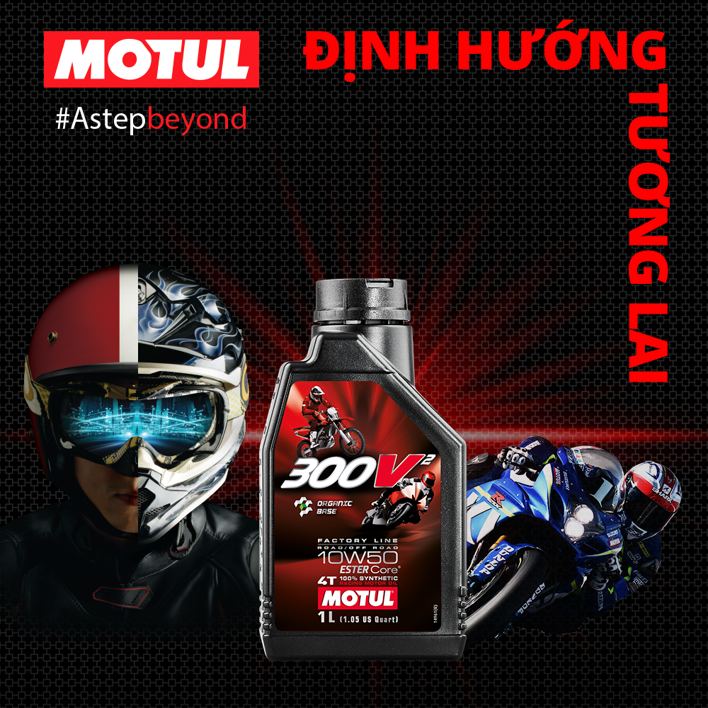 Motul goes a step beyond with a new racing oil: Motul 300V² 10W50 