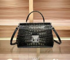 Túi Xách Nữ Da Bóng Màu Đen KT 26x10,5x18cm