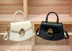 Túi Xách Nữ Da Màu Đen Vân Nổi KT 24x8x18cm