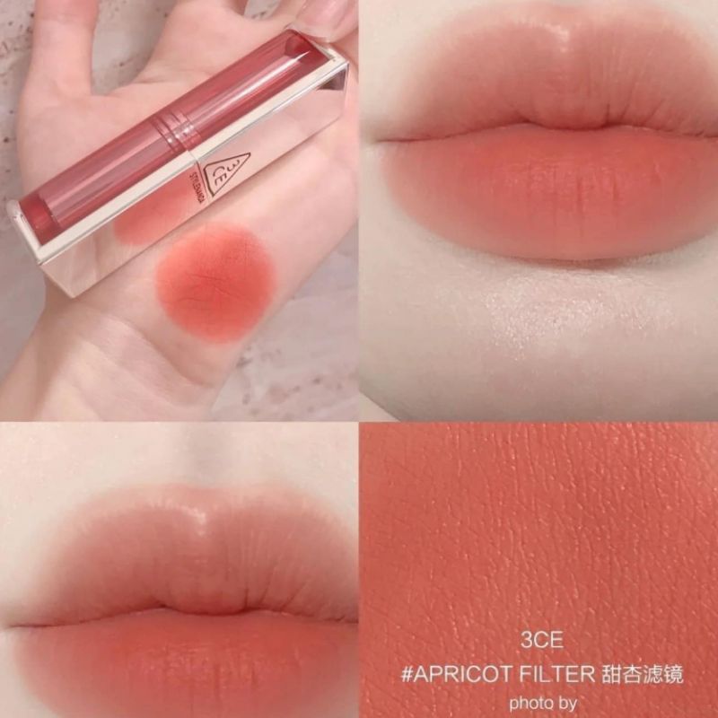  Son Thỏi 3CE Mịn Lì Apricot Filter - Màu Nude San Hô 4g Blur Matte Lipstick 