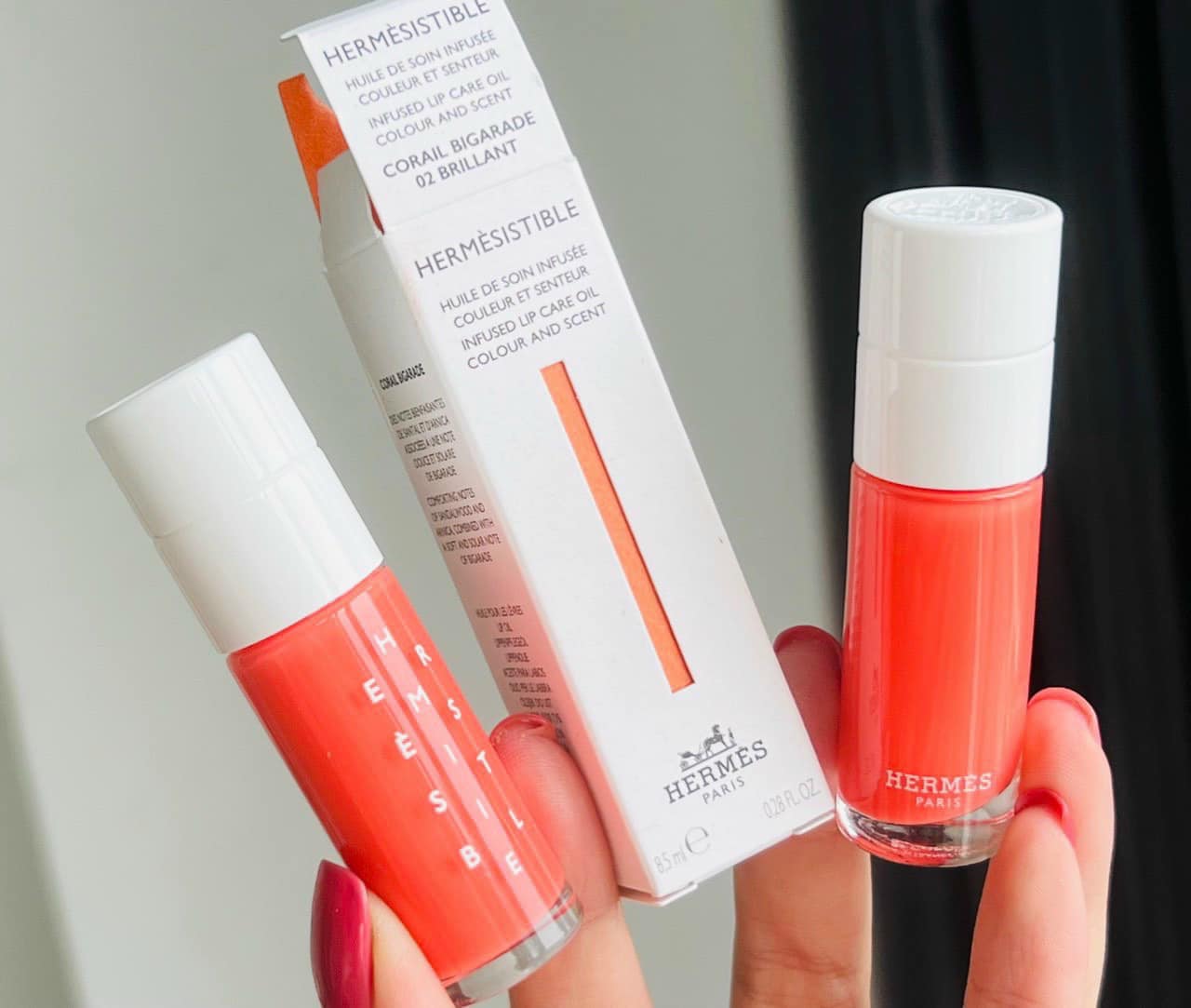 Son Dưỡng Hermès Hermesistible Infused Lip Care Oils 02 Corail Bigarad