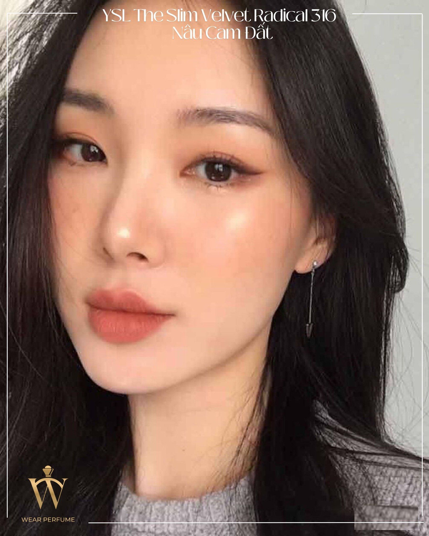  Son YSL The Slim Velvet Radical 316 – Màu Nâu Cam Đất 