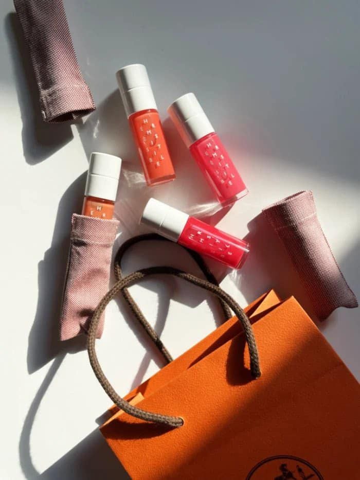  Son Dưỡng Hermès Hermesistible Infused Lip Care Oils 01 Beige Sapotille - Cam Sữa 