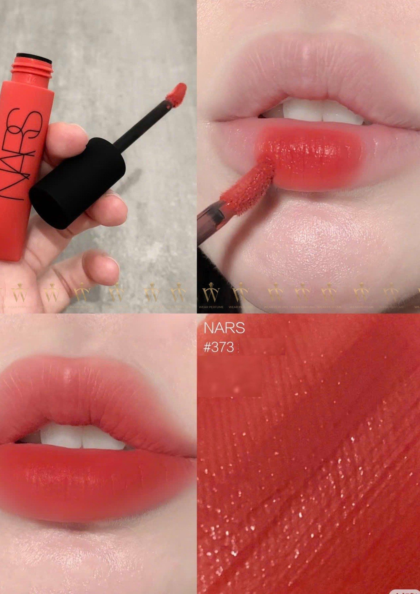  Son Nars Air Matte Lip Color 373 Feisty - Màu Cam Hồng Đào San Hô 
