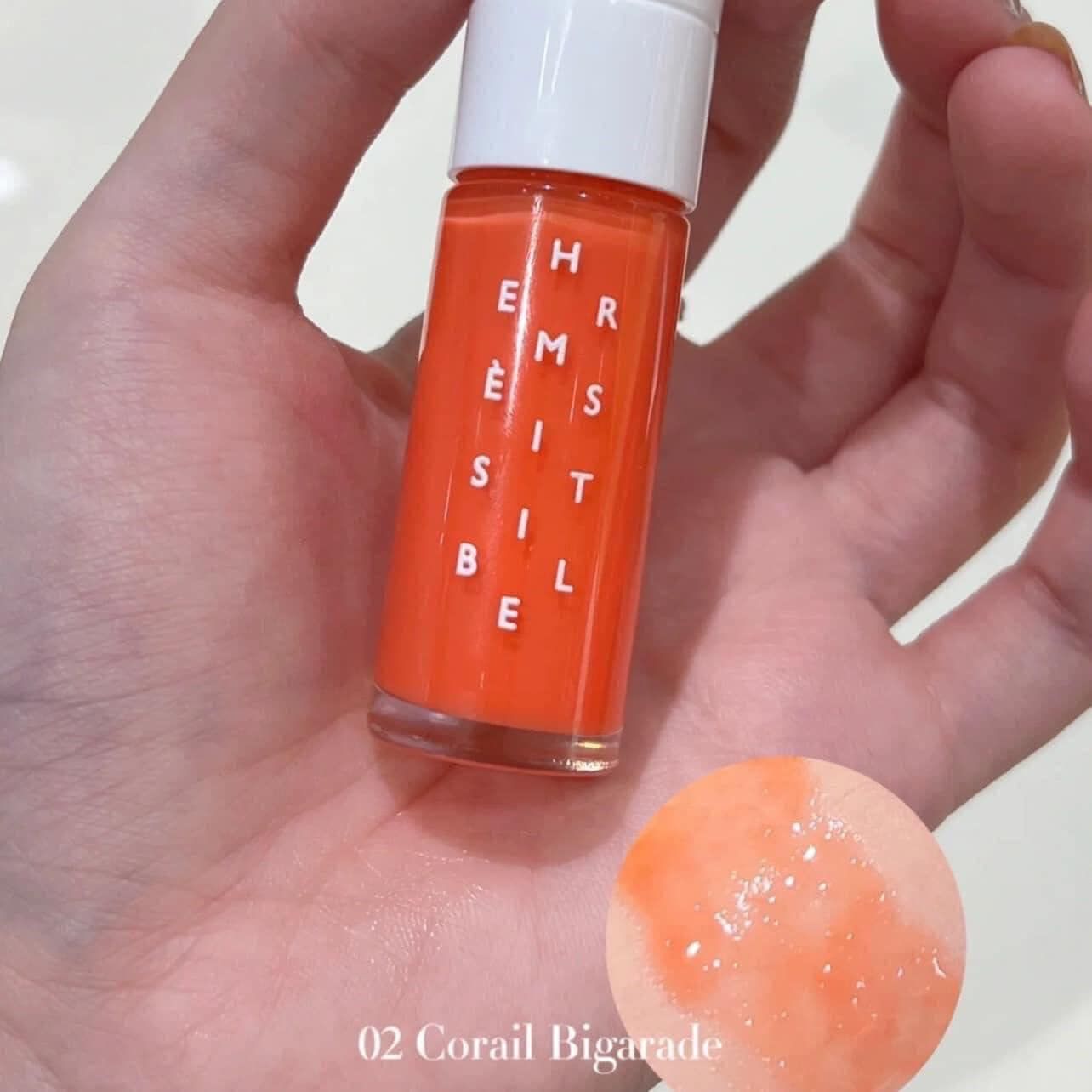  Son Dưỡng Hermès Hermesistible Infused Lip Care Oils 02 Corail Bigarade - Cam San Hô 