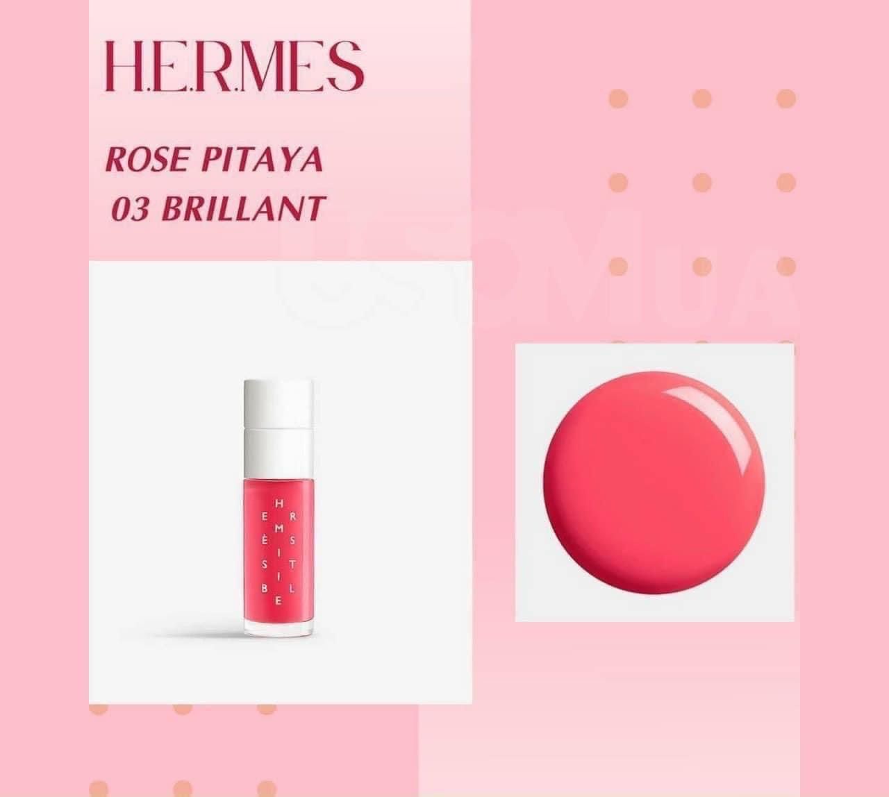  Son Dưỡng Hermès Hermesistible Infused Lip Care Oil 03 Rose Pitaya – Màu Hồng 